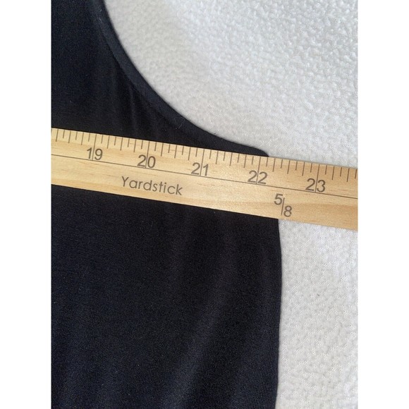 Lane Bryant Sleeveless Asymmetrical Black Tunic Top Size 18/20 Studded Stretchy - Picture 6 of 7